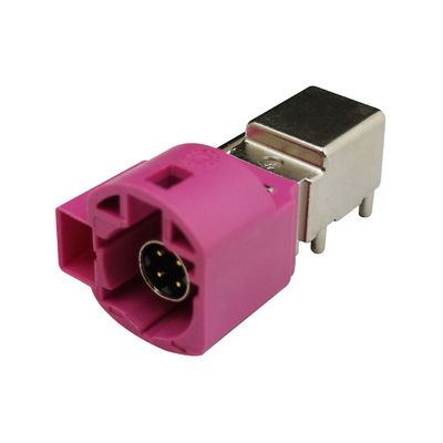 Lightweight FAKRA HSD Connector H Code Male 4+2 Pin With Housing