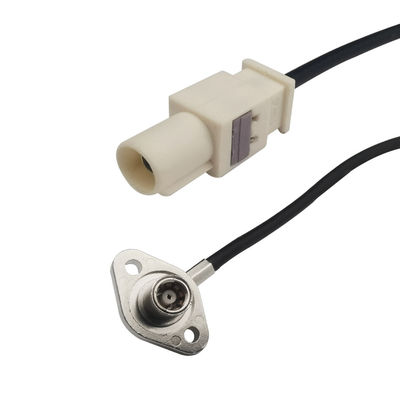 White Coaxial FAKRA SMB Adapter Cable , RF Reverse Camera Code B Cable