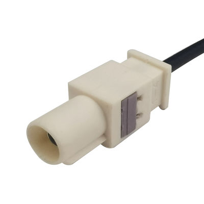 White Coaxial FAKRA SMB Adapter Cable , RF Reverse Camera Code B Cable